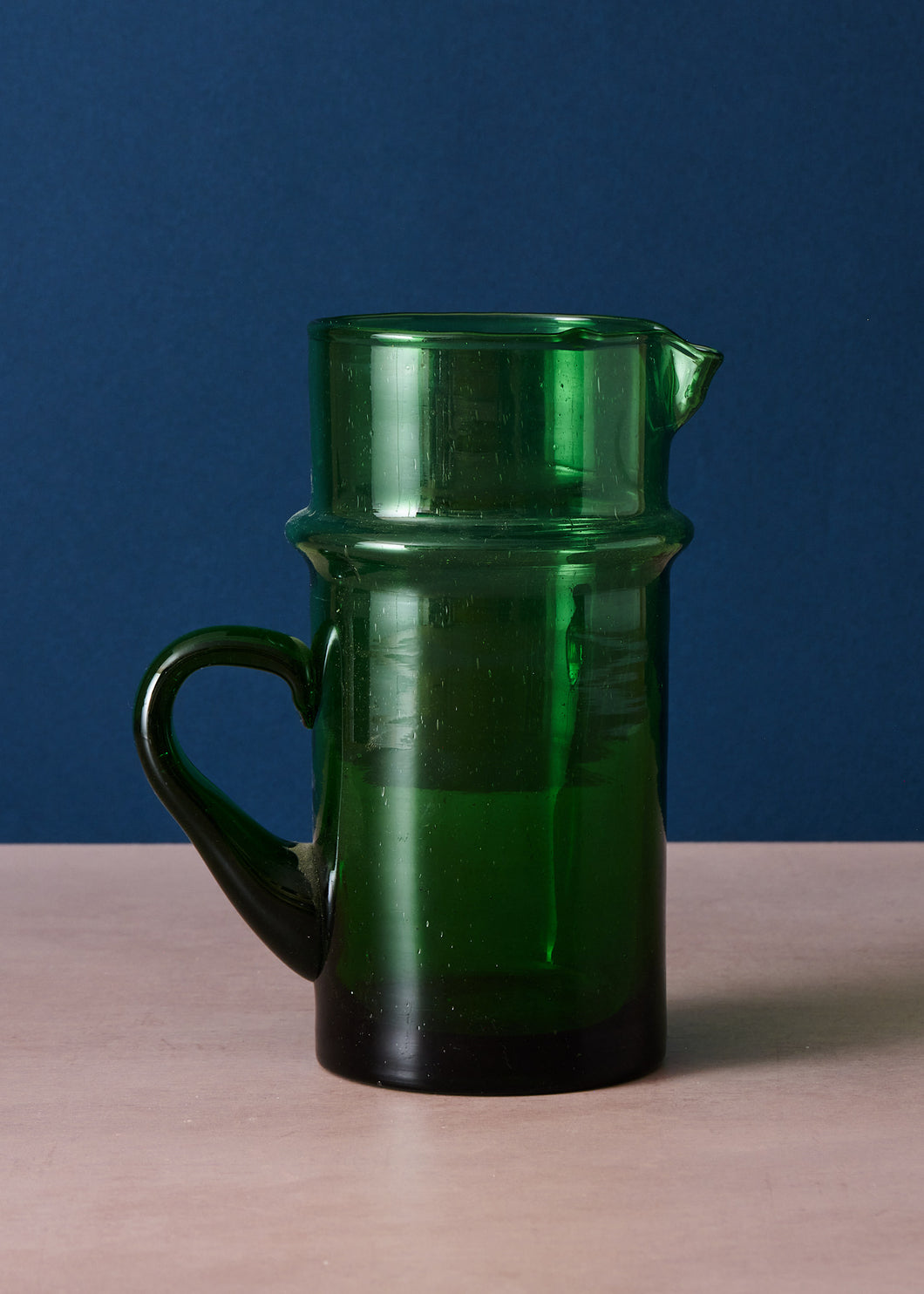 Moroccan Glass Jug Green