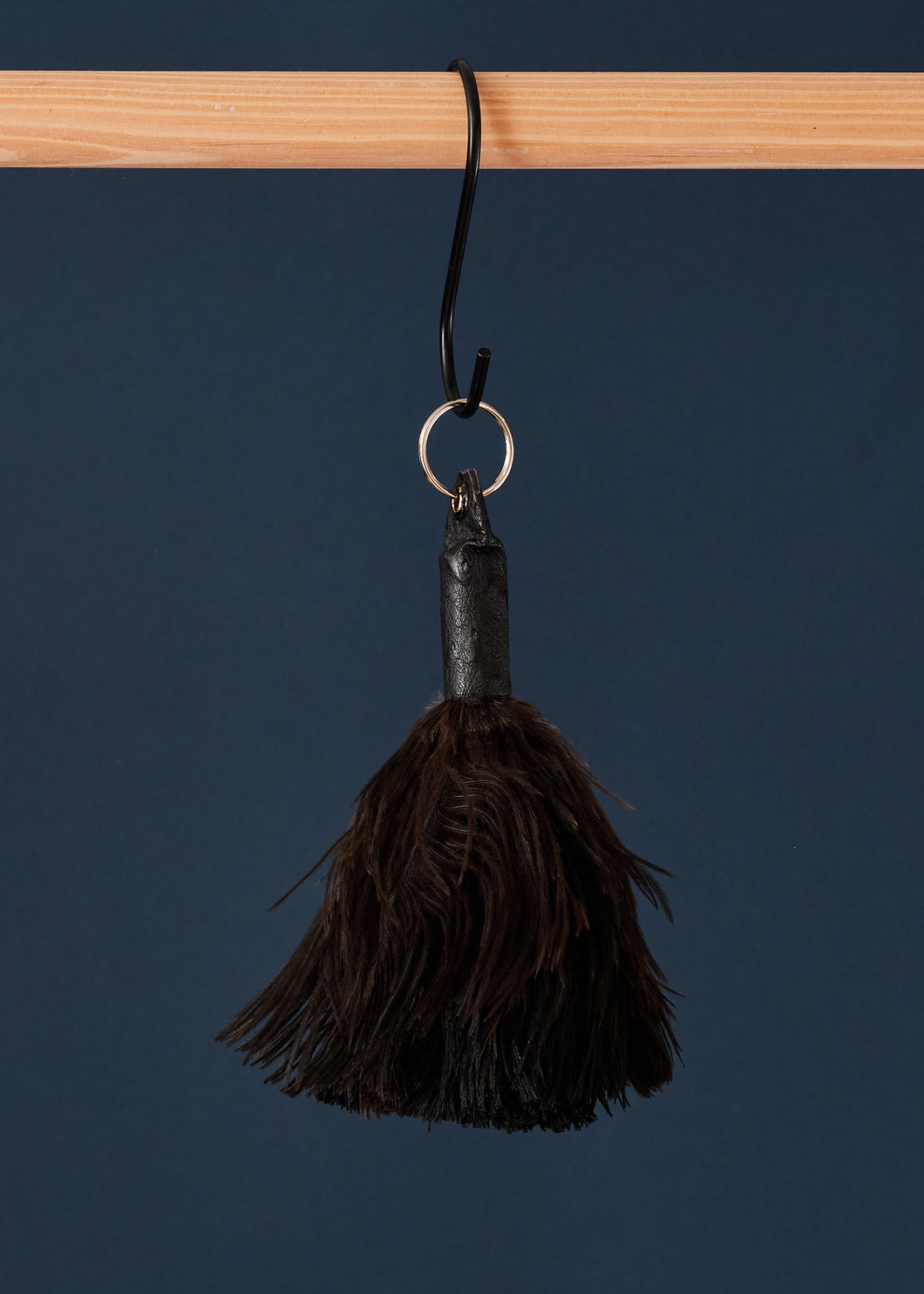 Ostrich Feather Duster on Keyring