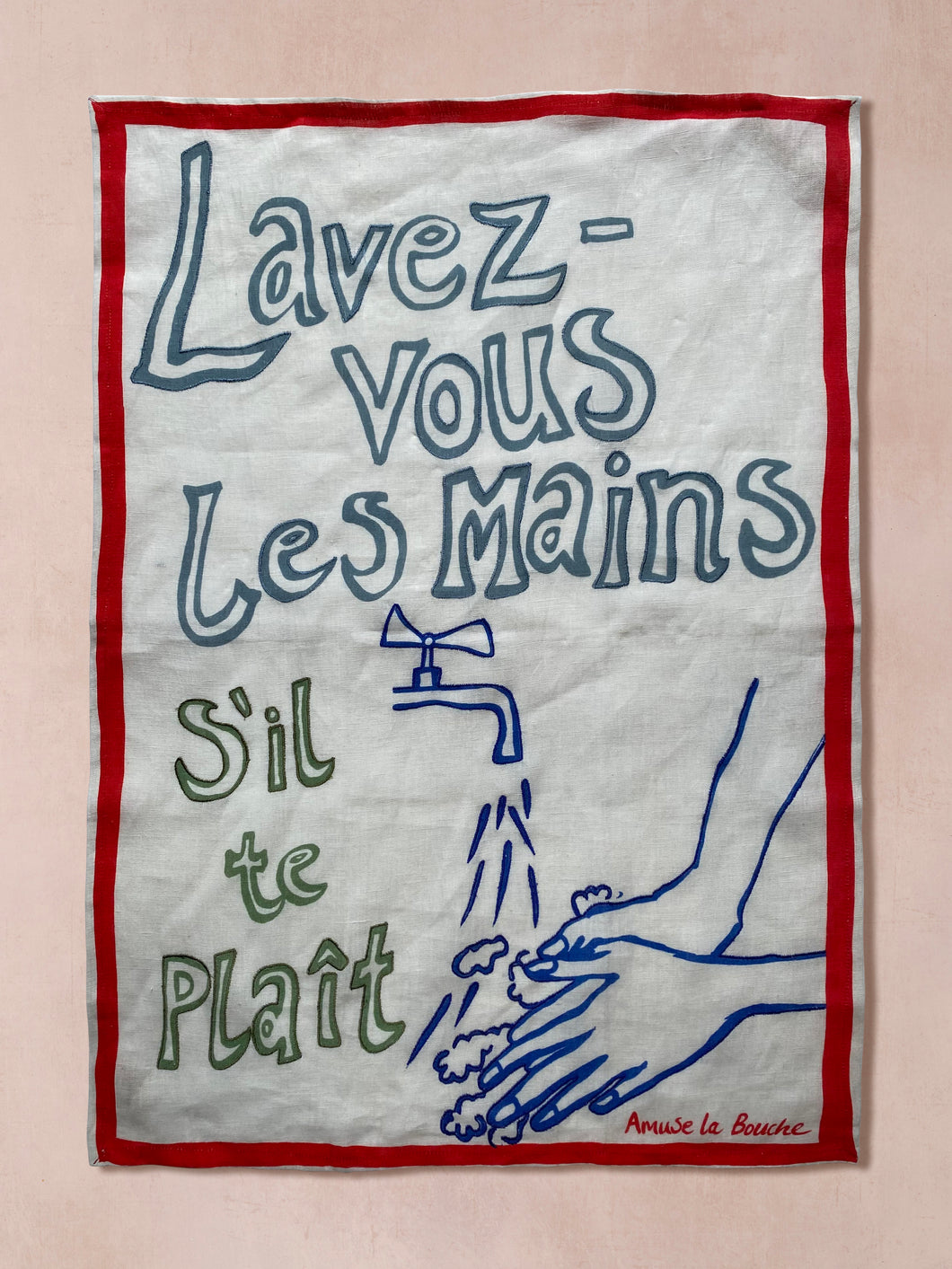 Lavez-Vous Les Mains Tea Towel