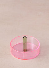 Load image into Gallery viewer, Glass Incense Holder Pink &amp; Green
