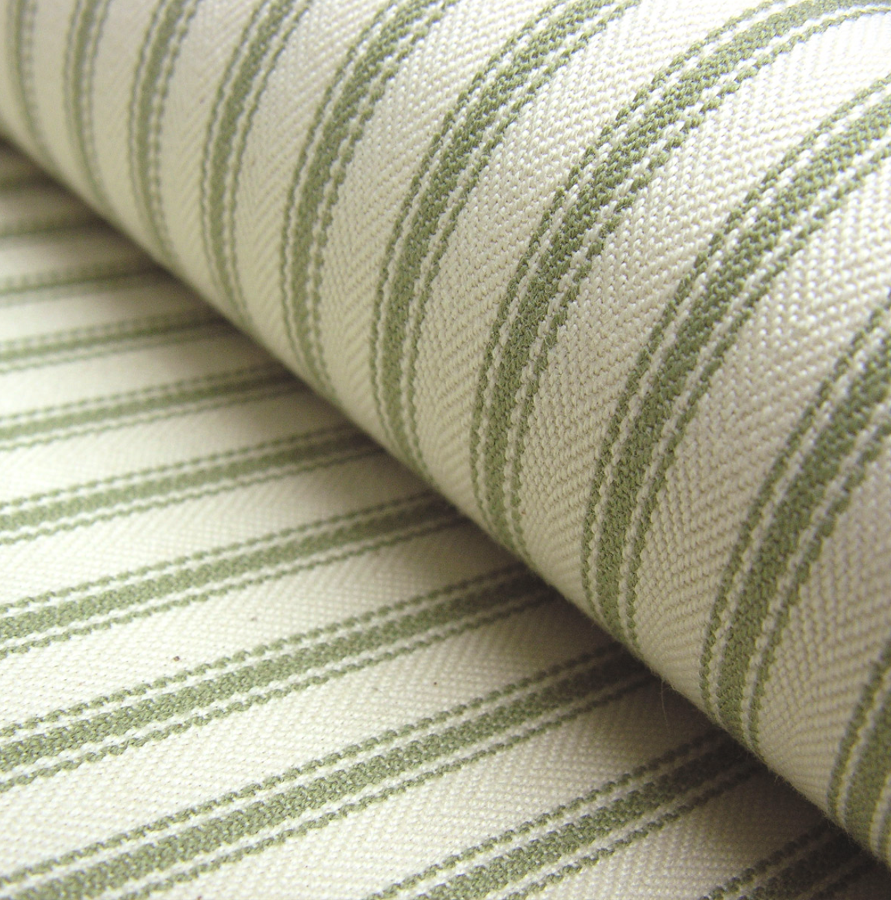 Fabric Ticking Stripe Sage – The Hackney Draper